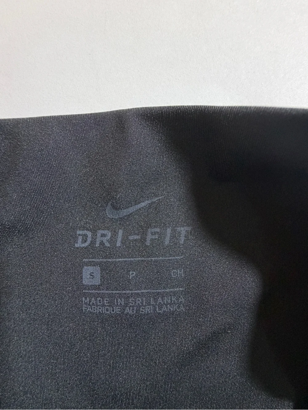 Nike Womens Black Athletic Leggings with Blue Trim